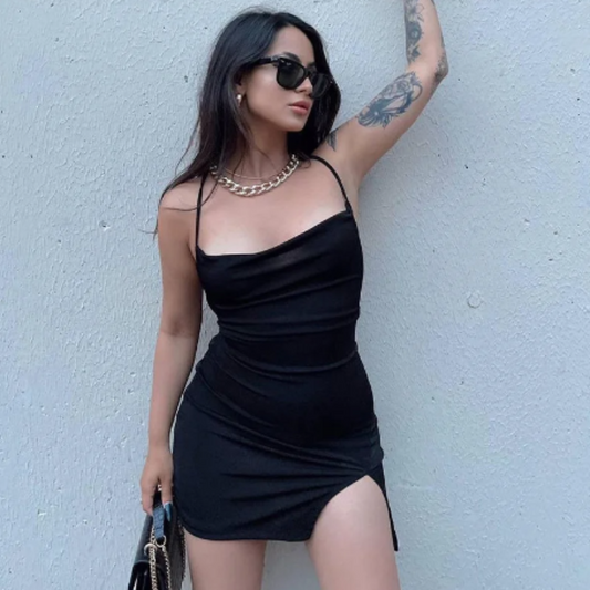 Tie Dye Backless Mini Dress