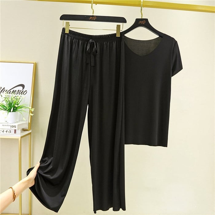 Soft Ice Silk Two Piece Set
