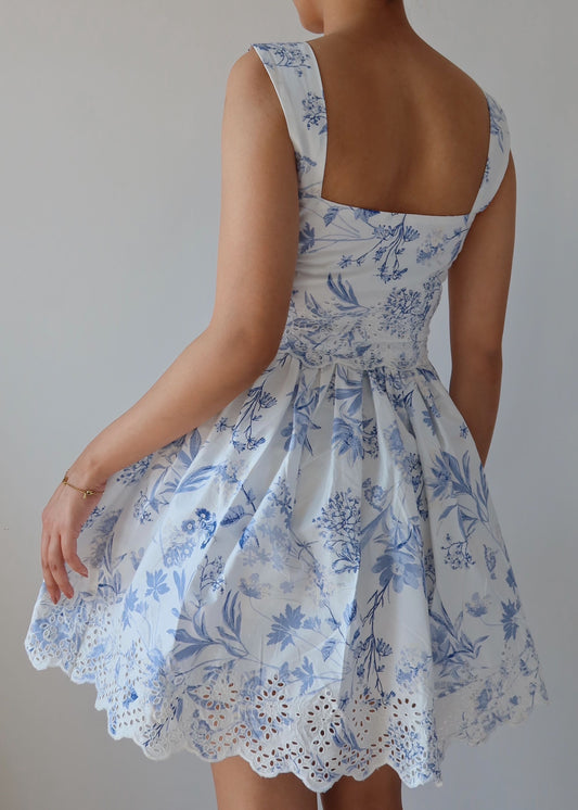 Blue Floral Sun Dress