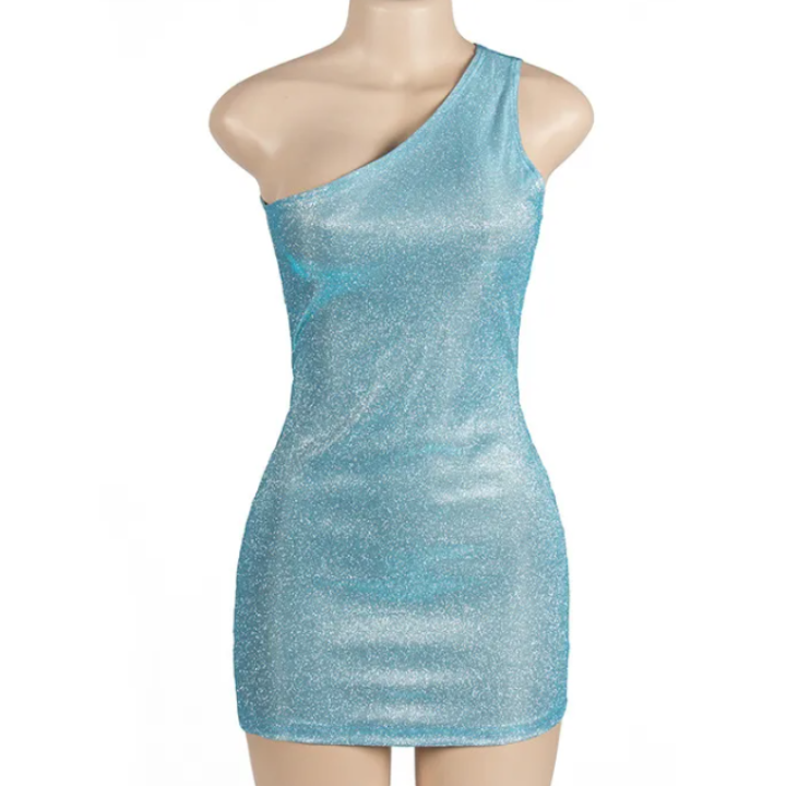 One Shoulder Sleeveless Bodycon Dress