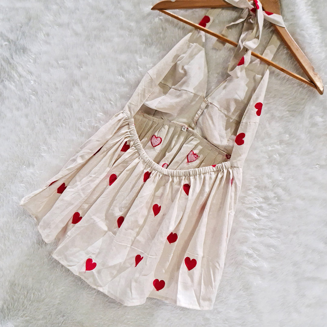 Chikankari Chiffon Padded Halter Neck Top