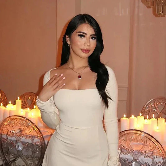 Long Sleeve Mini Slit Mini Dress