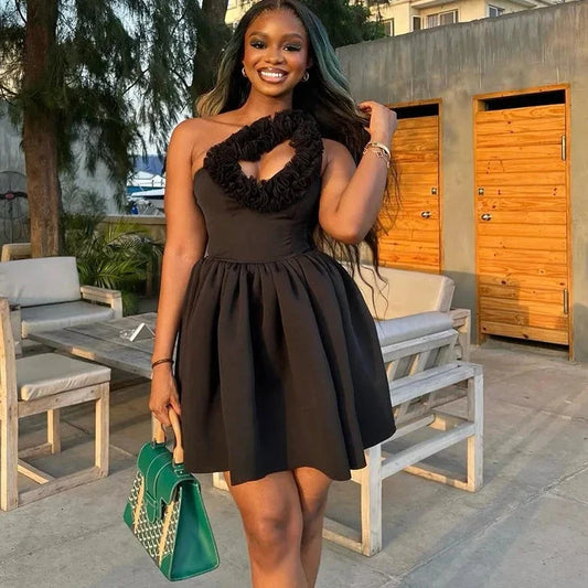 Halter Neck Sleeveless Mini Dress