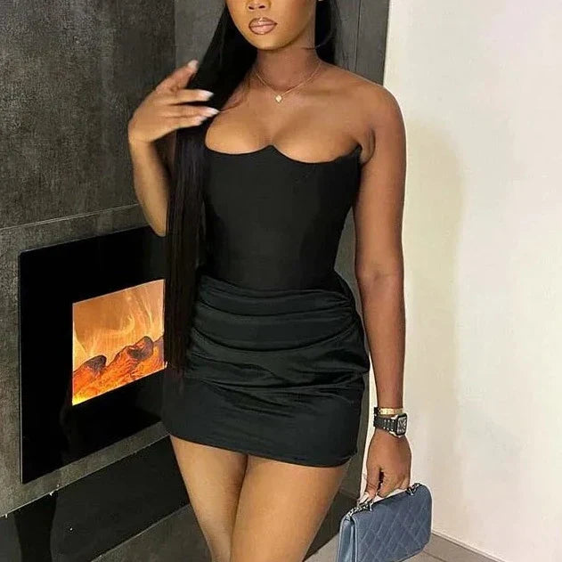 Sleeveless Tube Mini Bodycon Dress