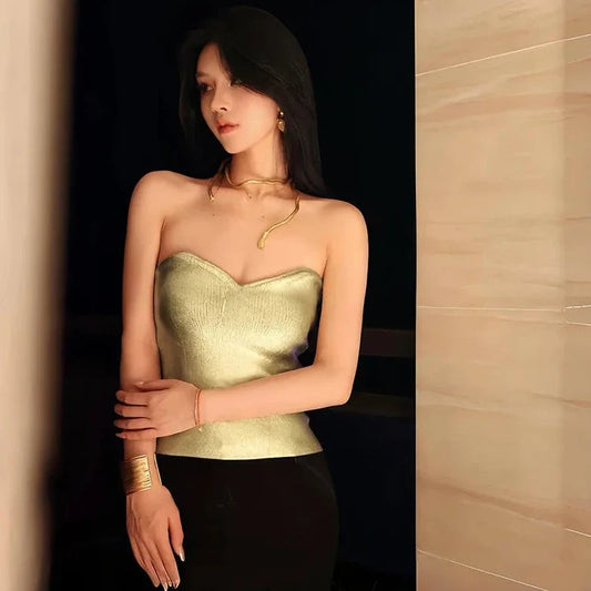 Solid Sleeveless Tube Top