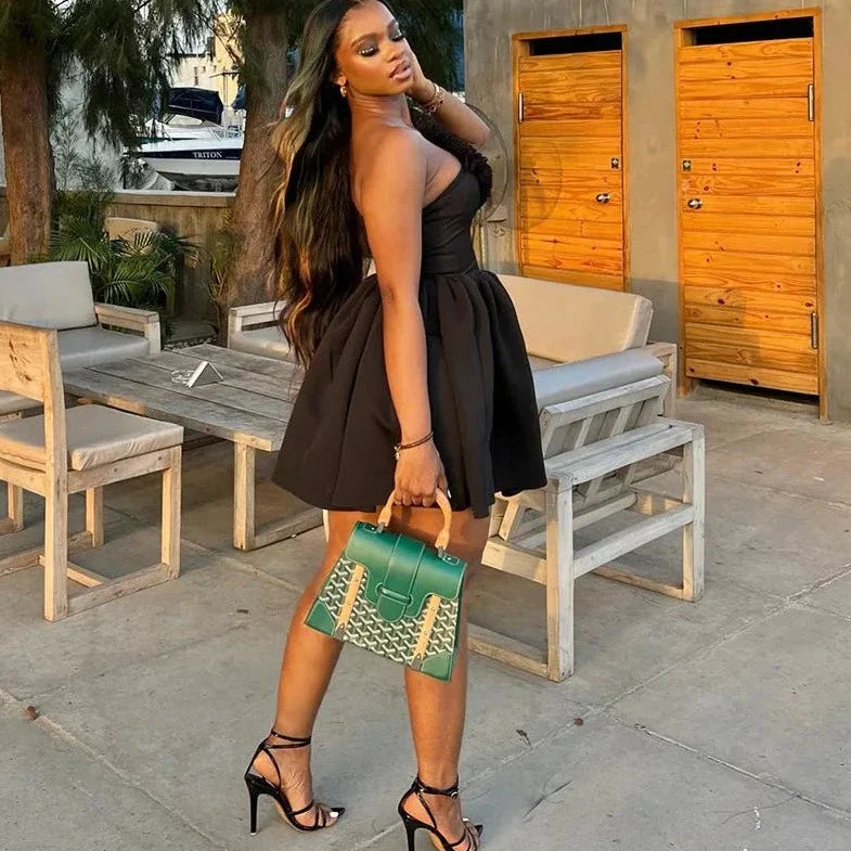 Halter Neck Sleeveless Mini Dress