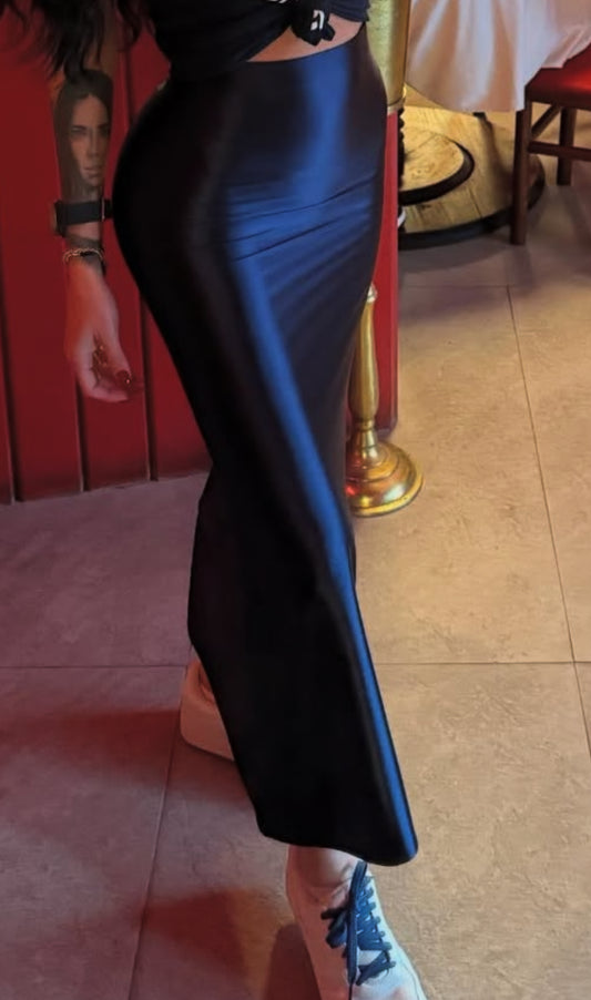 Aura Satin Long Skirt