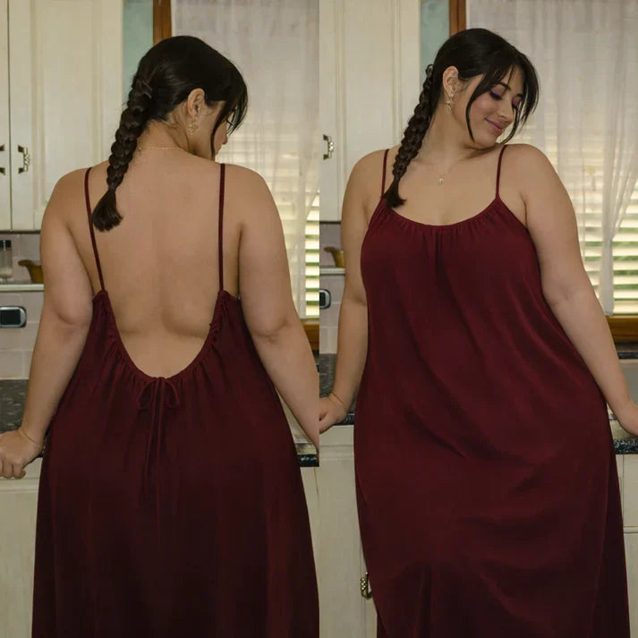 DAISY SKIN Women's Honeymoon Backless Cotton Cami Dress