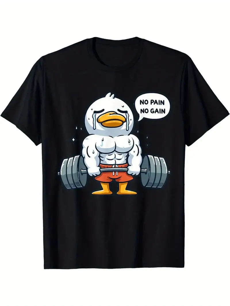 No Pain No Gain Funny Duck - Gym Workout Unisex T-Shirt