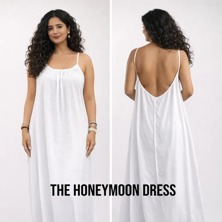 DAISY SKIN Women's Honeymoon Backless Cotton Cami Dress
