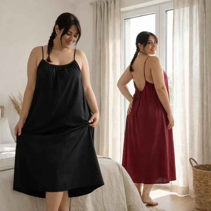 DAISY SKIN Women's Honeymoon Backless Cotton Cami Dress
