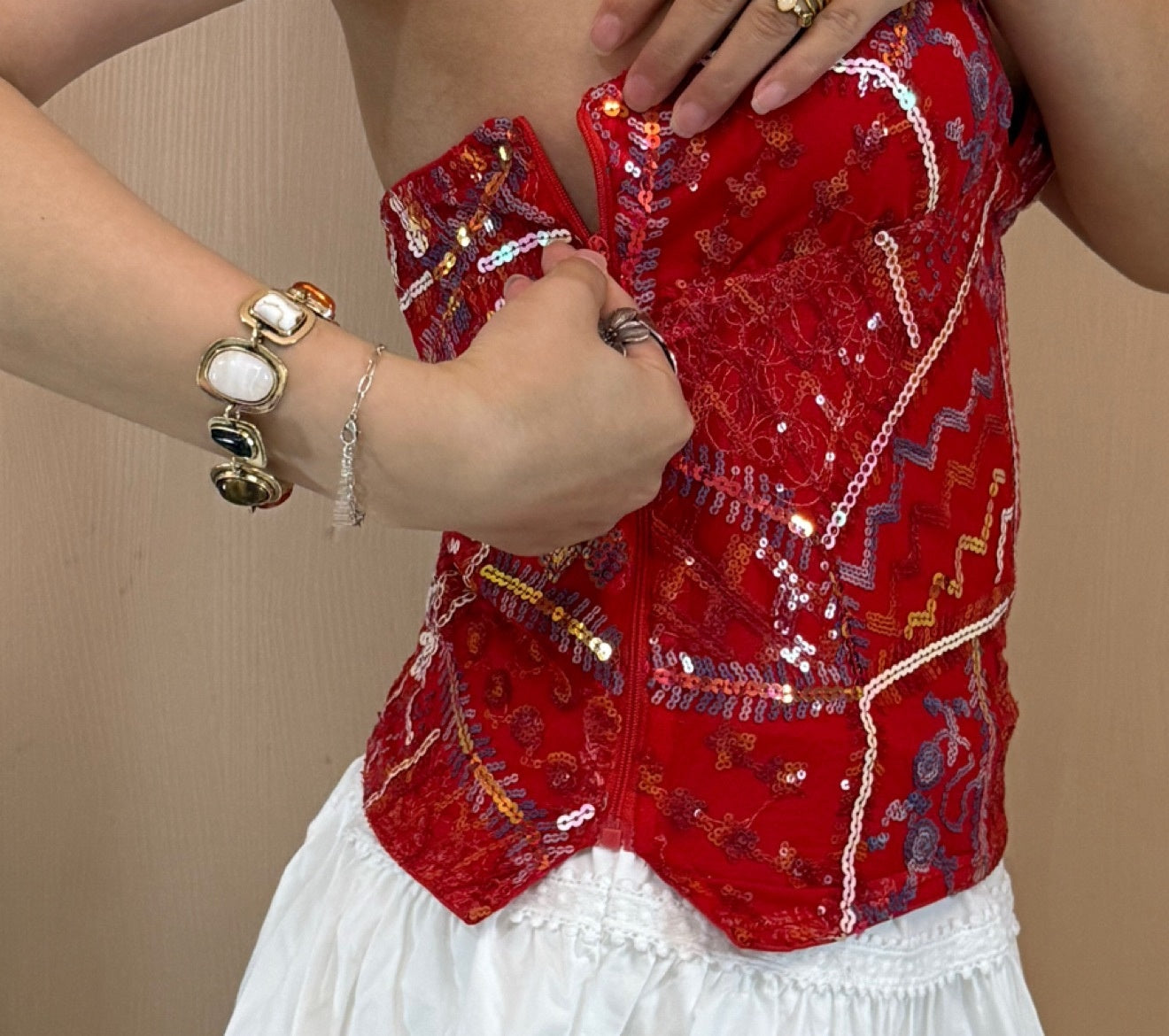 Ibiza Sequin Halter Neck Tops