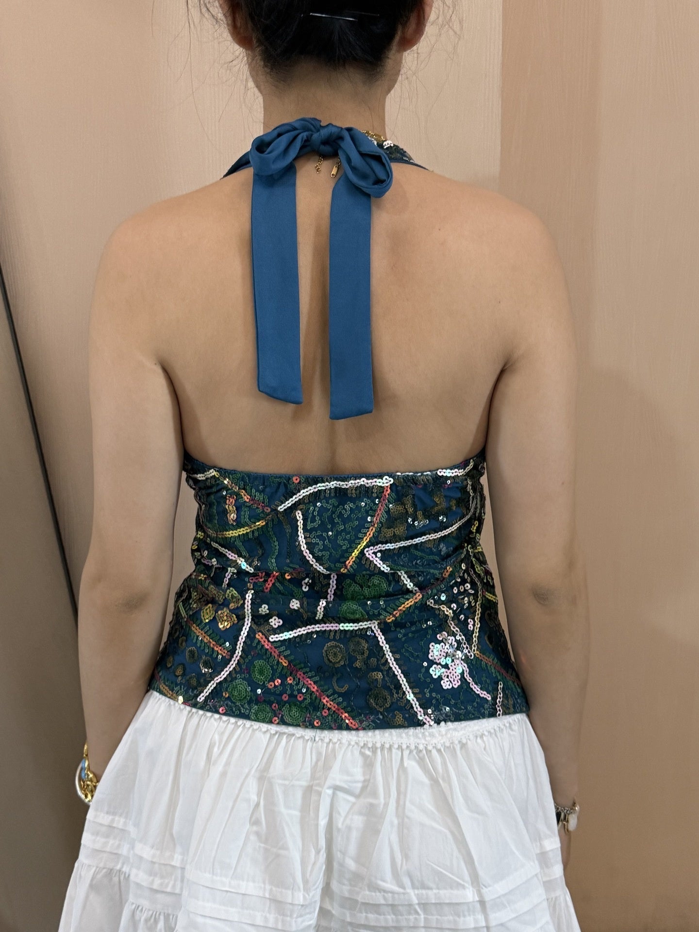 Ibiza Sequin Halter Neck Tops