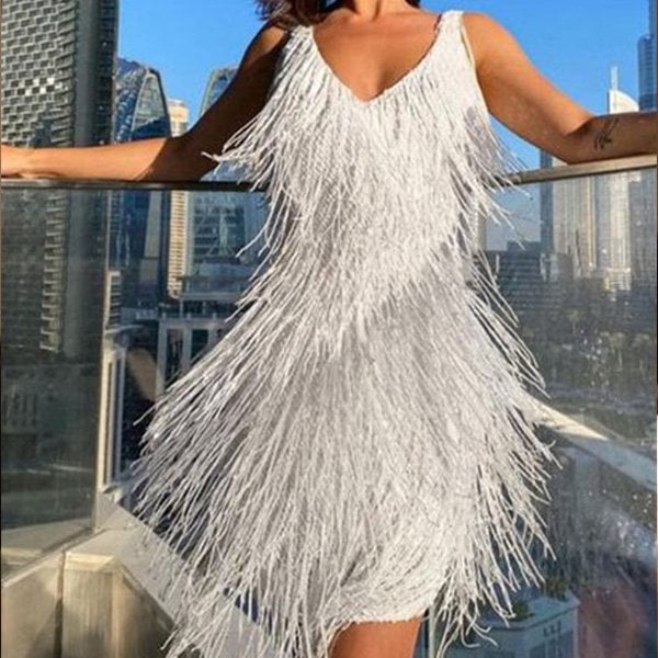 Elegant Fringe Tassel Dress