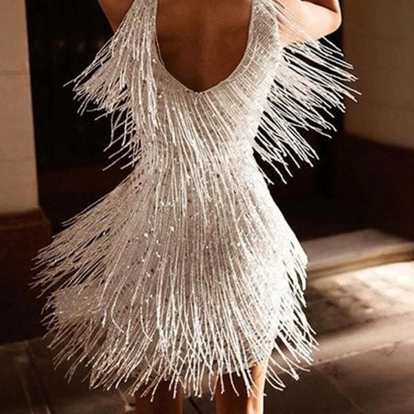 Elegant Fringe Tassel Dress